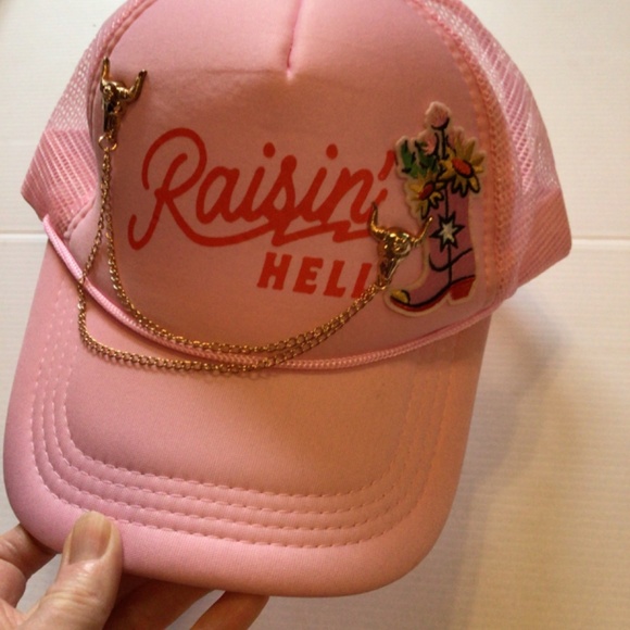 New! Upcycled Ruxpinsrags raisin hell trucker - Picture 3 of 6